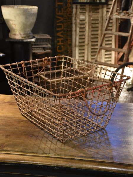Vintage French oyster basket