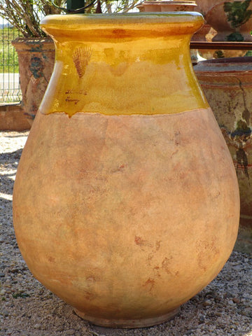Rope thrown anduze urn handmade in france bespoke olive jar