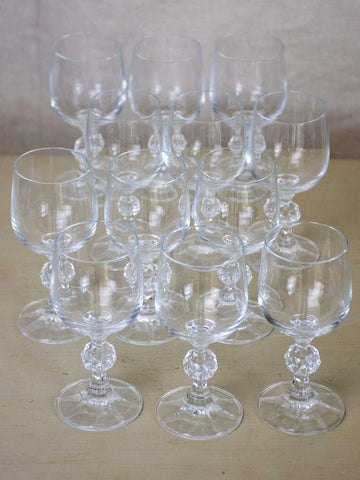 Antique French crystal wine glasses