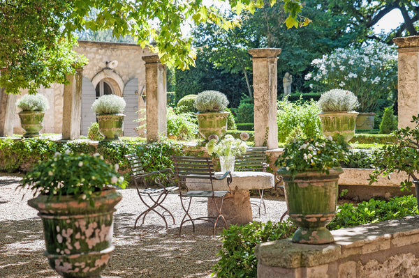 Anduze urns hardscaping French garden
