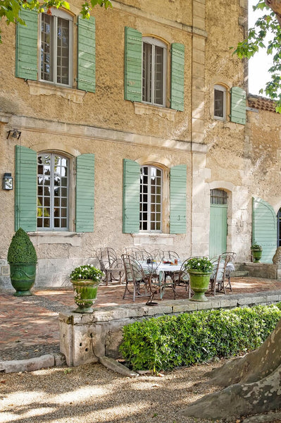 French garden terrace