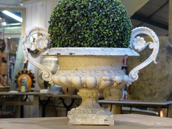 French planter white patina buxus modern farmhouse decor by online from France