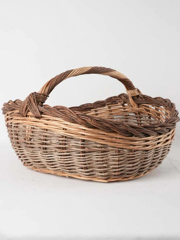 Wicker harvest basket