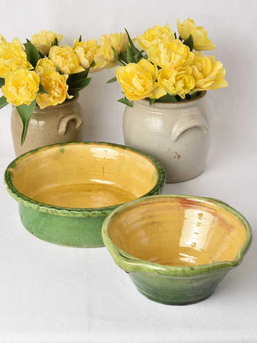 Yellow green tian bowls