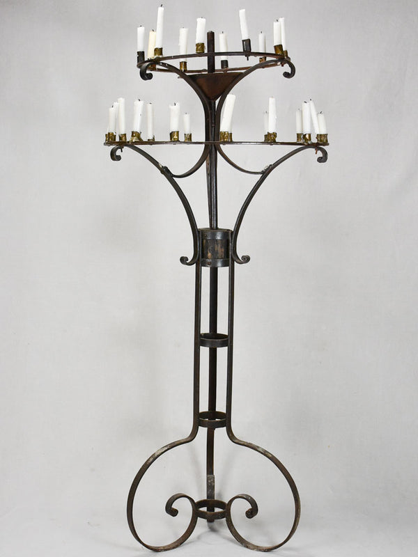 Antique French candelabra with flowers – Chez Pluie