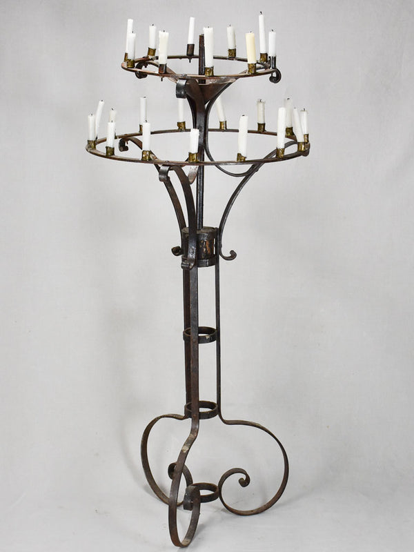 Antique French candelabra with flowers – Chez Pluie