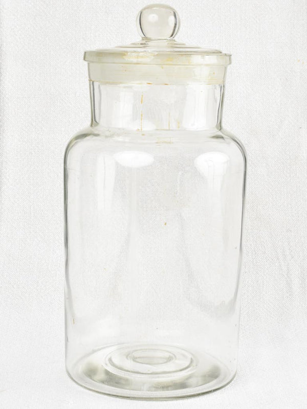 3 antique glass jars with lids 14¼ – Chez Pluie