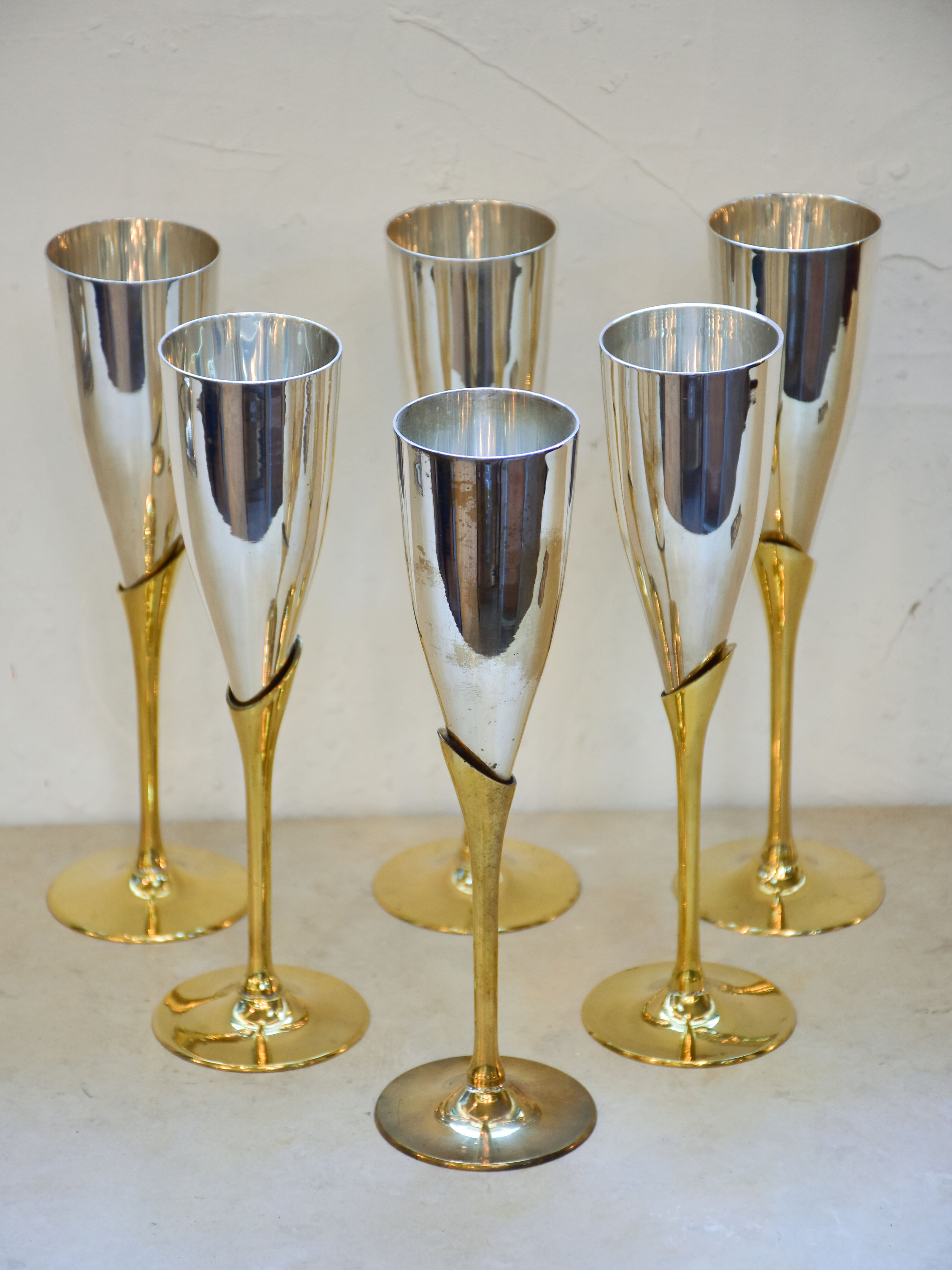 vintage french champagne glasses