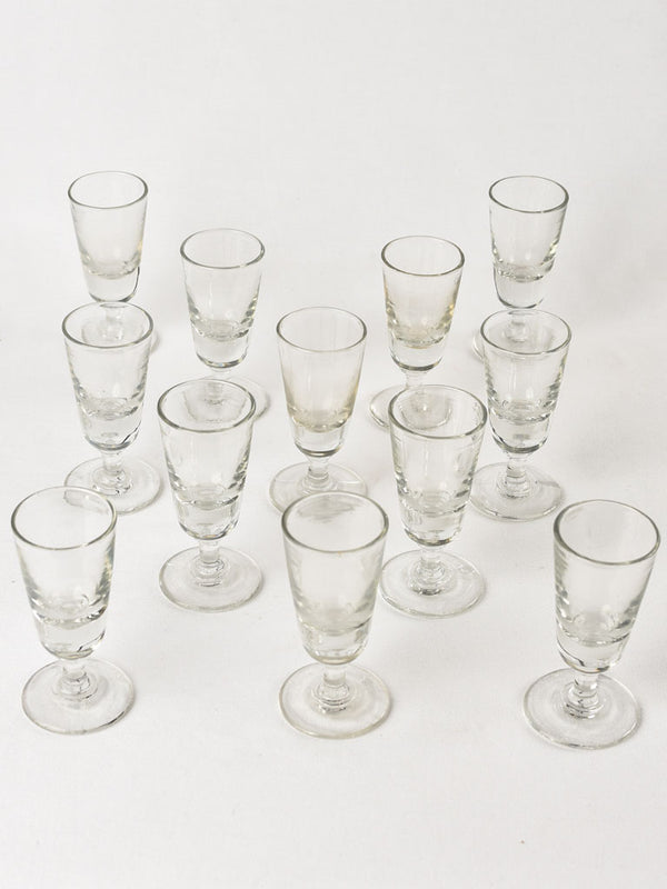 Set of twelve antique French crystal wine glasses – Chez Pluie