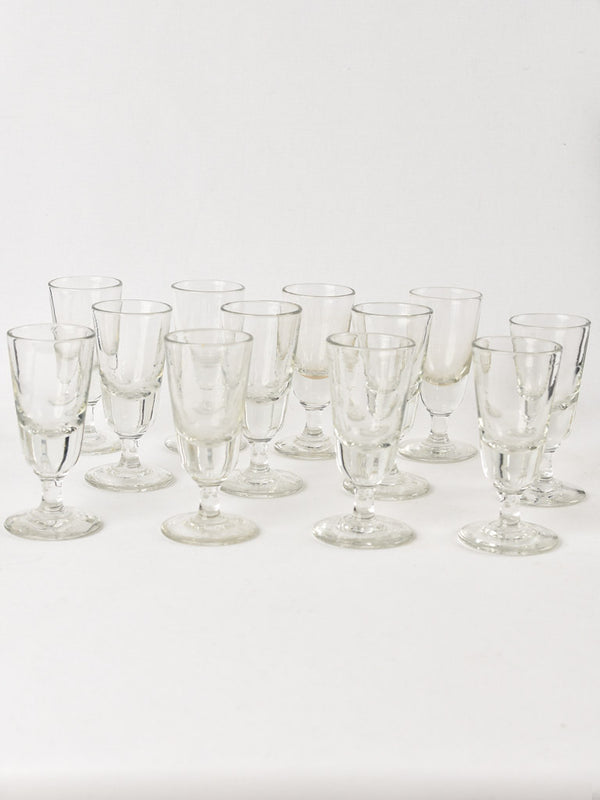 Set of eight vintage French wine glasses – white wine – Chez Pluie