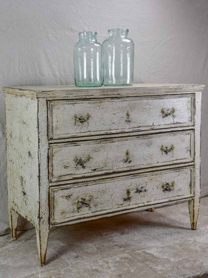 19th Century Three Door Commode With Crackled Paint Finish 43