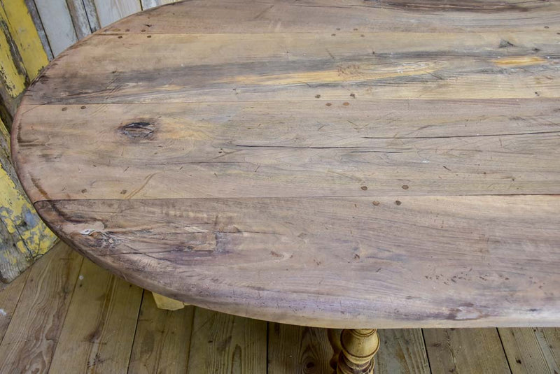Antique French oval dining table - walnut, 19th Century