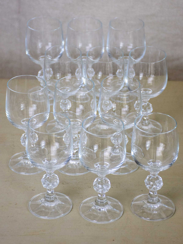 6 Alsatian wine glasses with green stems – Chez Pluie