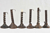 Collections of 'rat de cave' spiral Candlesticks - 18th century - 9¾"