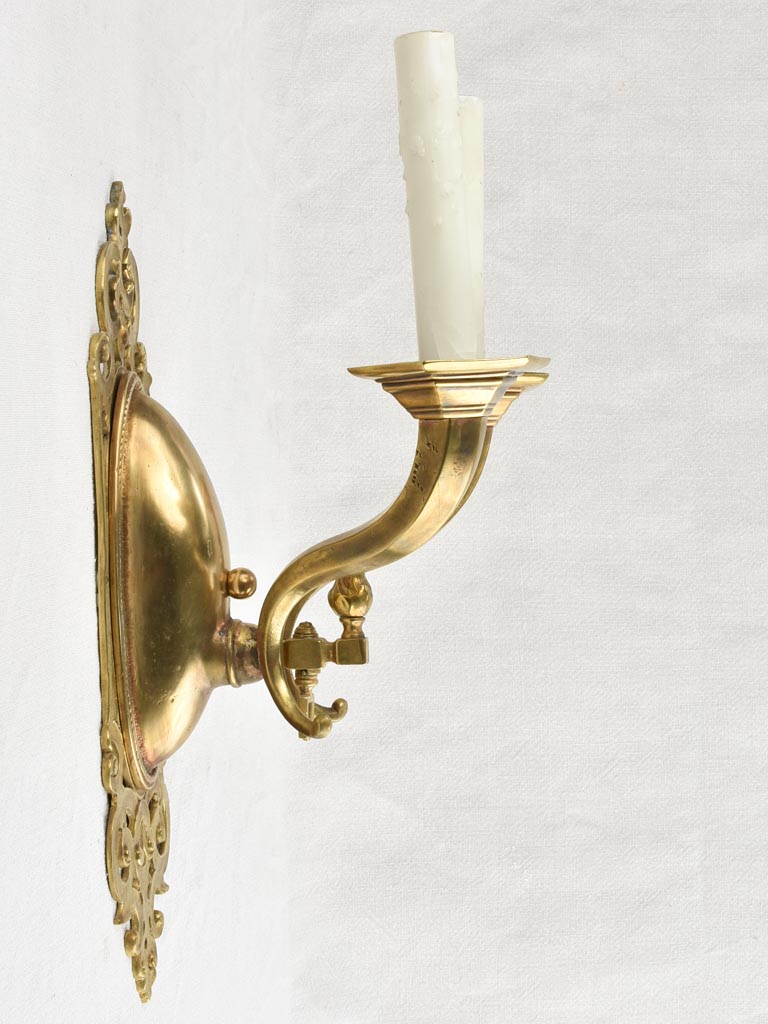 Pair of 2 light wall sconces - 19th century - 17¼"