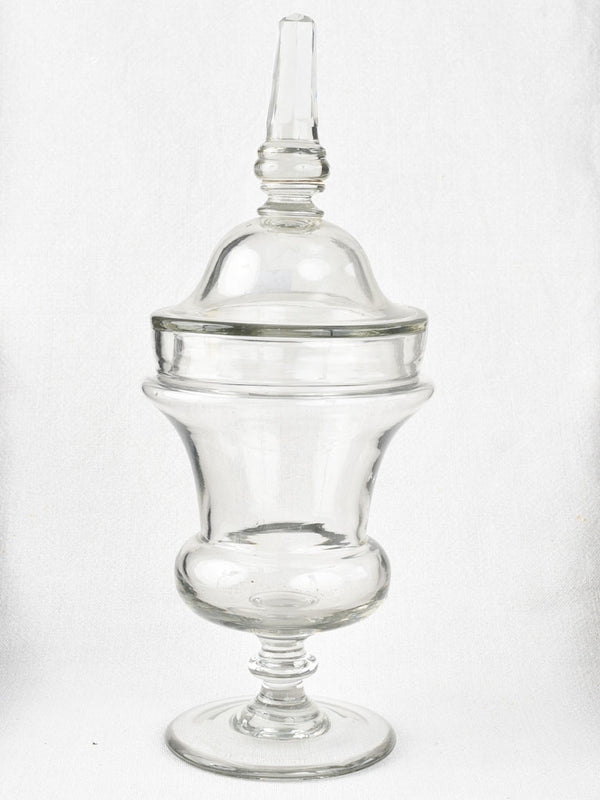 3 antique glass jars with lids 14¼ – Chez Pluie