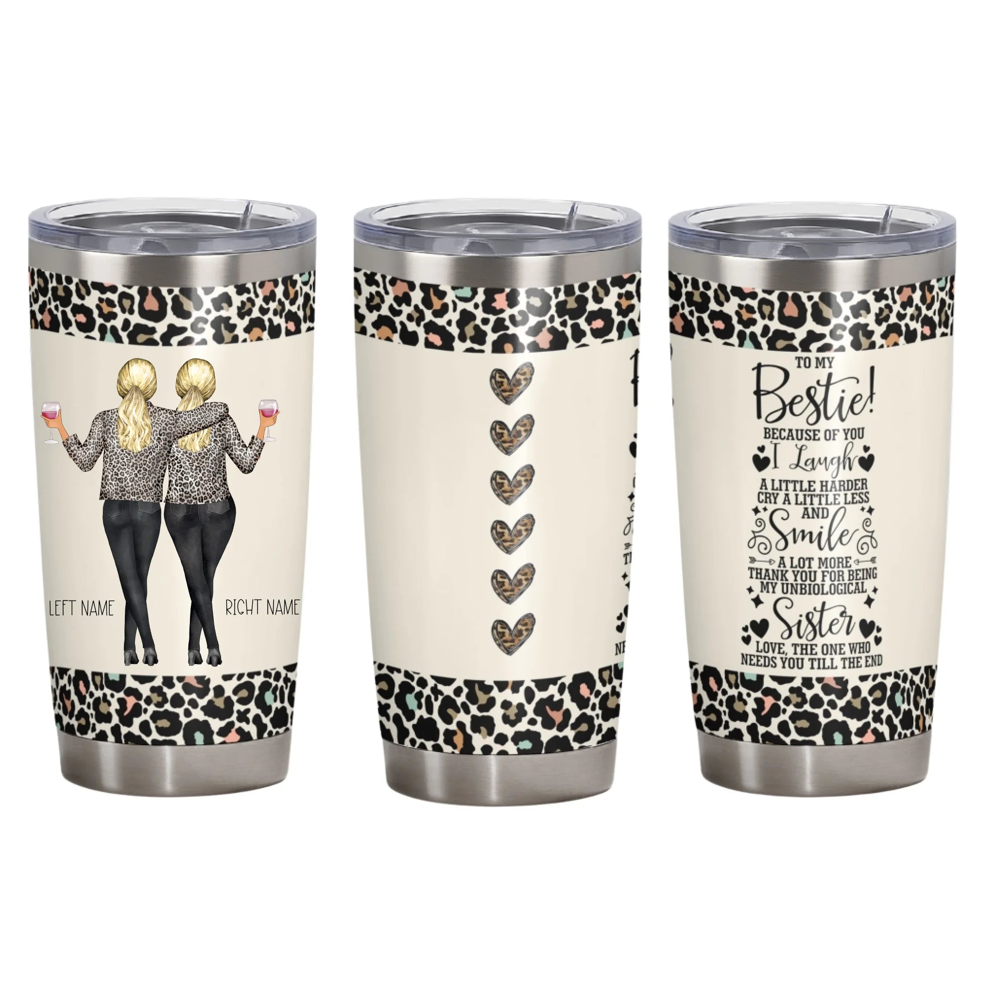 To My Bestie 20 oz Fat Tumbler