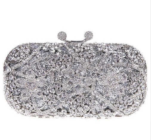 gold and silver clutch bag