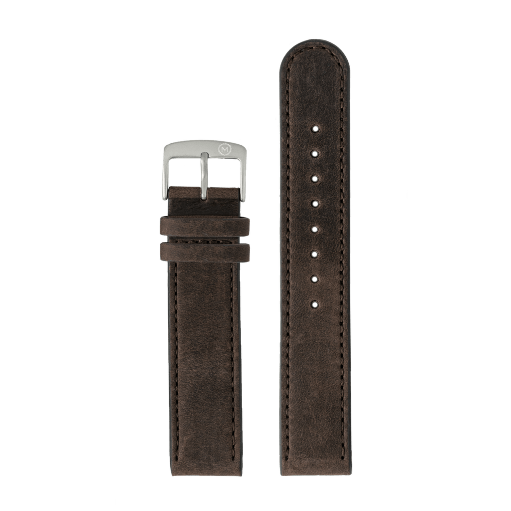 Morar Matte Brown Worn Leather Strap - 20mm