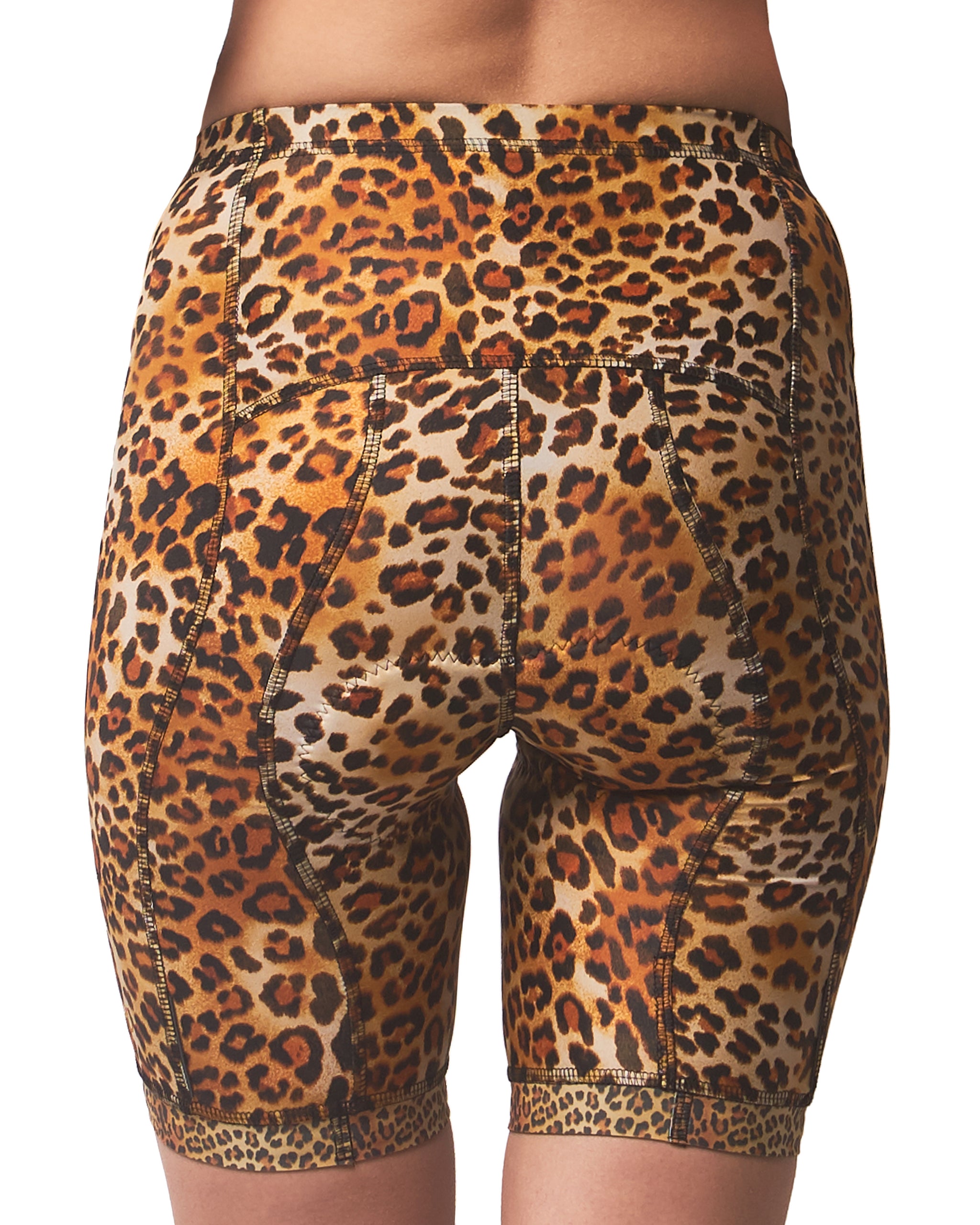 womens leopard biker shorts