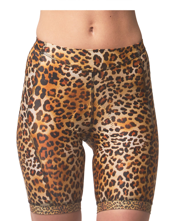 cheetah print cycling shorts