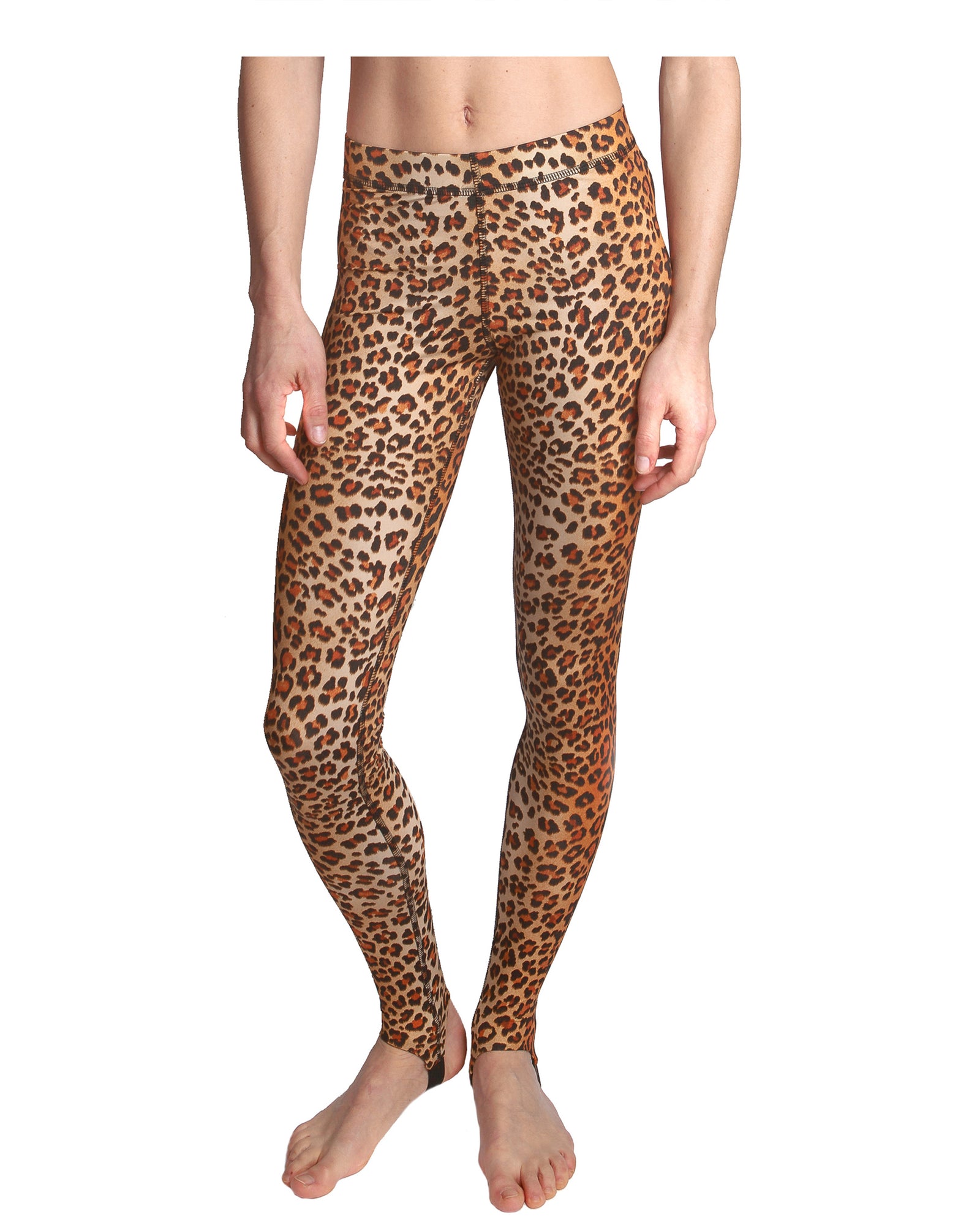 Leopard print gym leggings - Printed tights for workouts like yoga ...