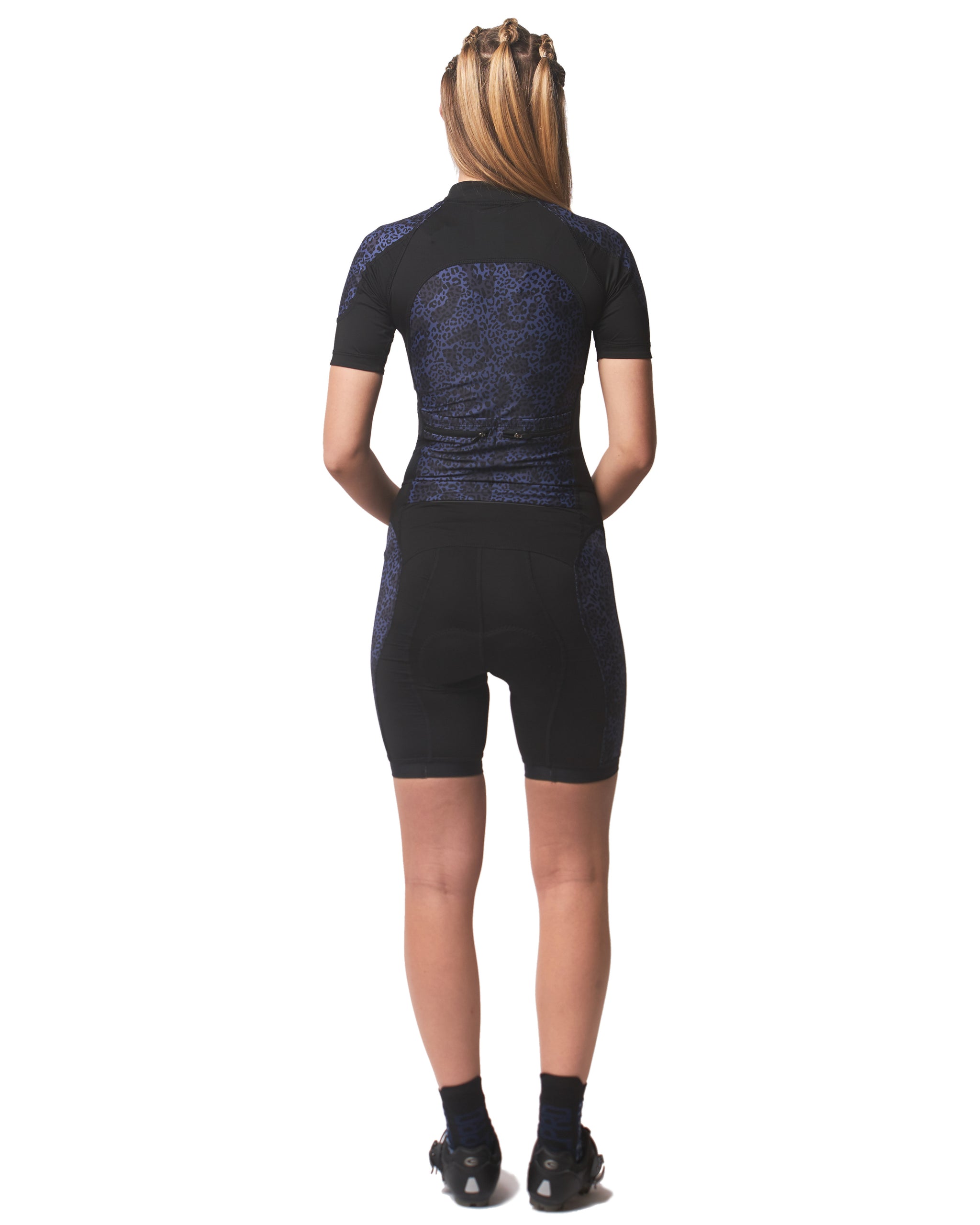 Download Cycling suit for women - Black and leopard print ...