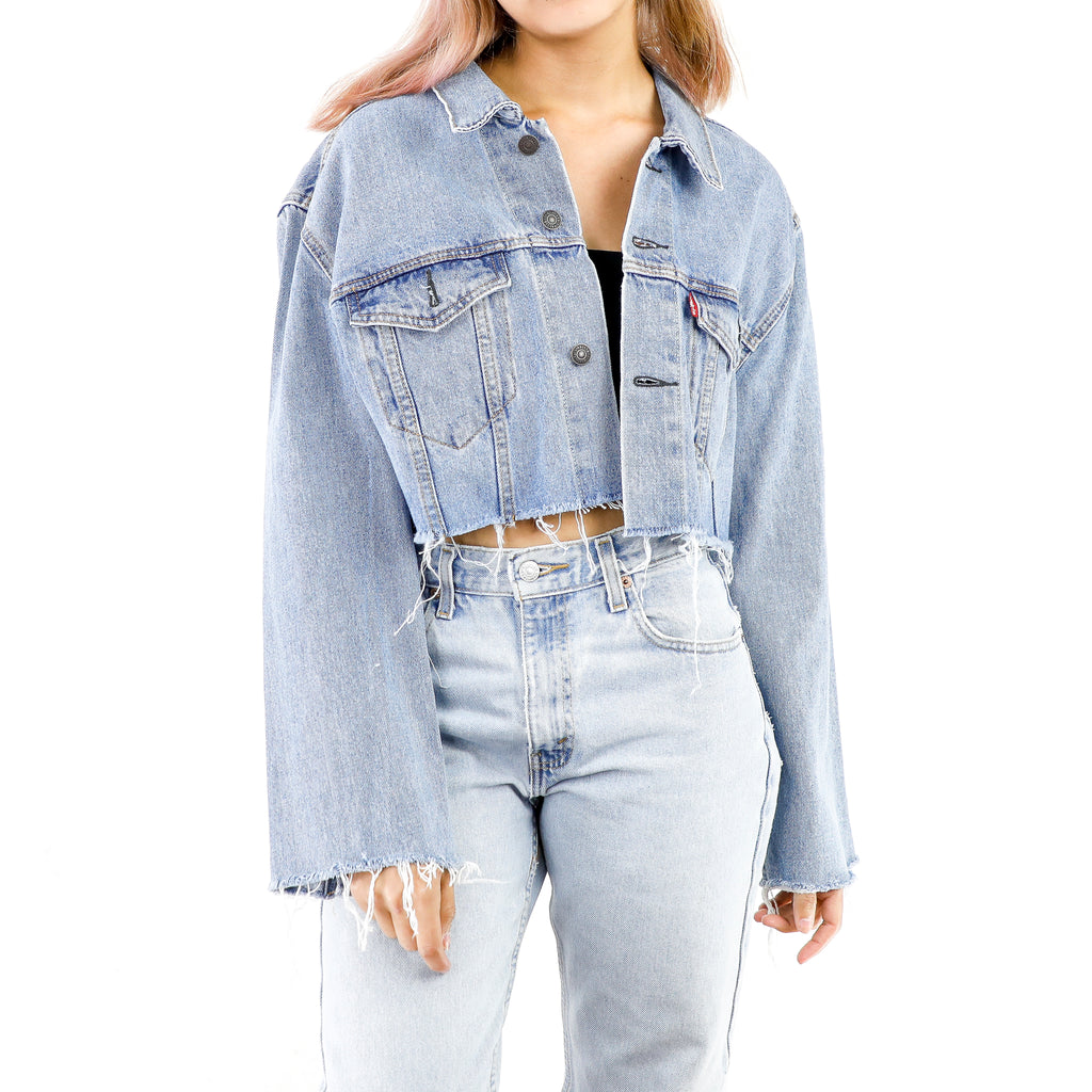 levi cropped denim jacket