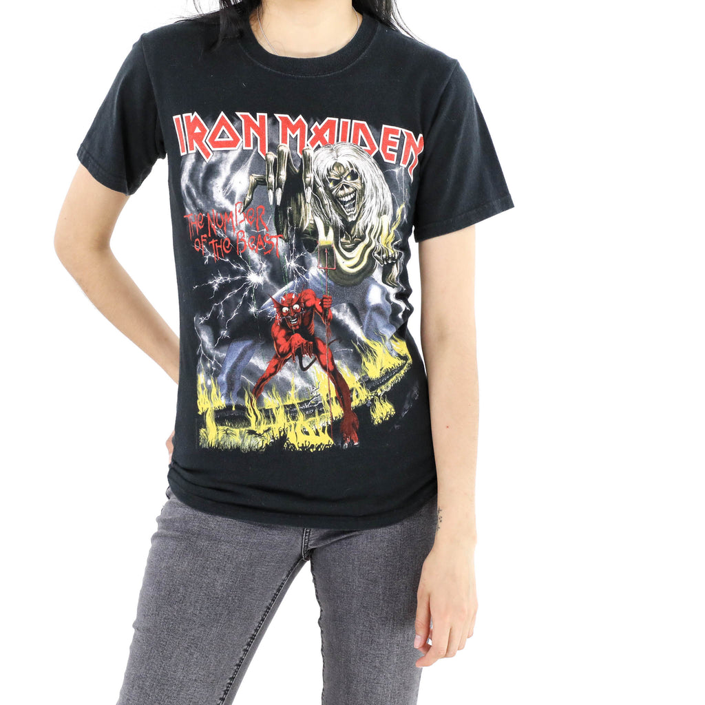 tøjlerne grim astronaut Iron Maiden The Number of The Beast Vintage Tshirt – Goodbye Folk