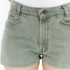 olive green high waisted shorts