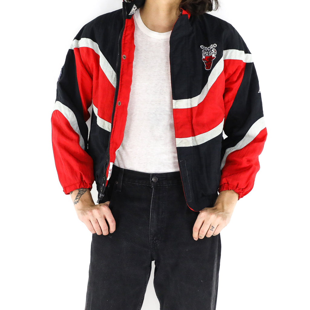 chicago bulls bomber jacket red