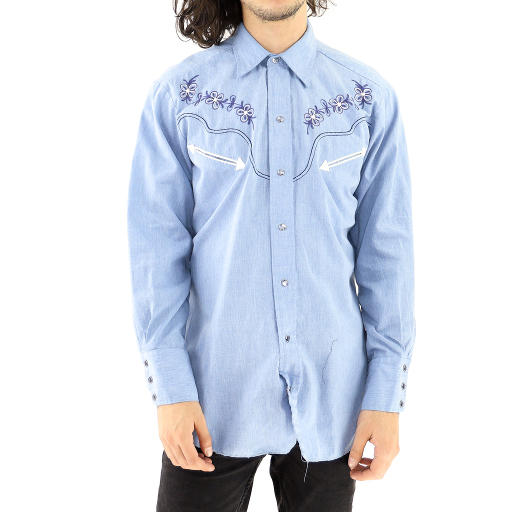 baby blue western shirt