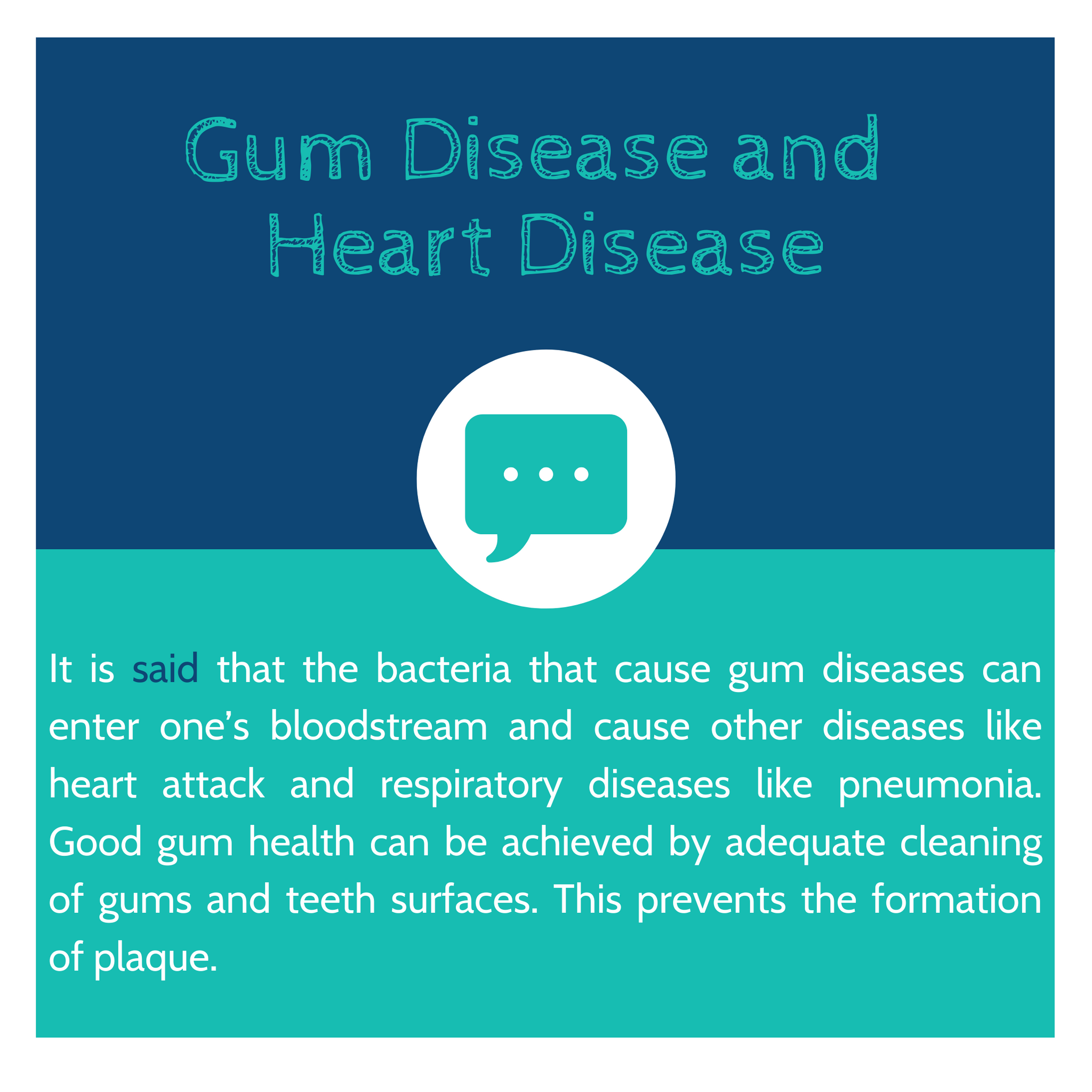 It is said that the bacteria that cause gum diseases can enter one’s bloodstream and cause other diseases like heart attack and respiratory diseases like pneumonia. Good gum health can be achieved by adequate cleaning of gums and teeth surfaces. This prevents the formation of plaque.