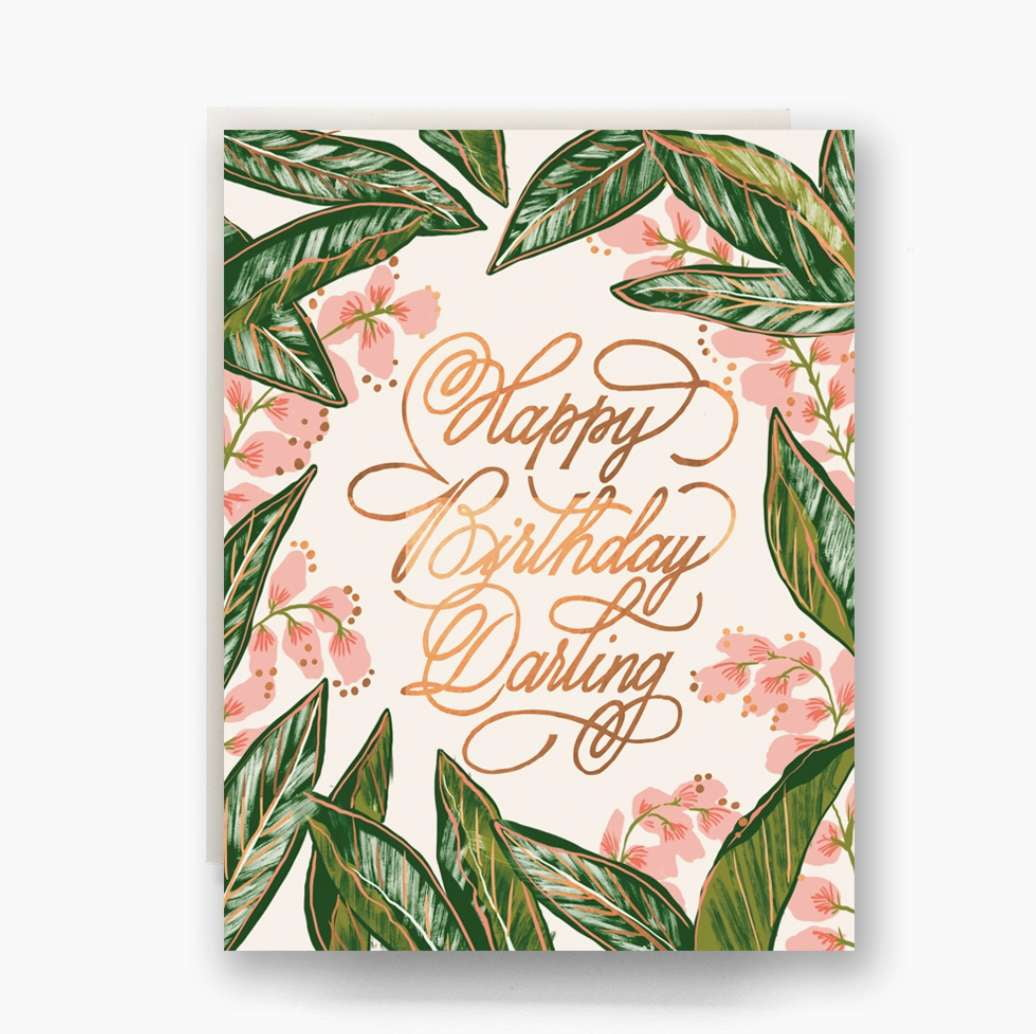 Ginger Blossom Birthday Card