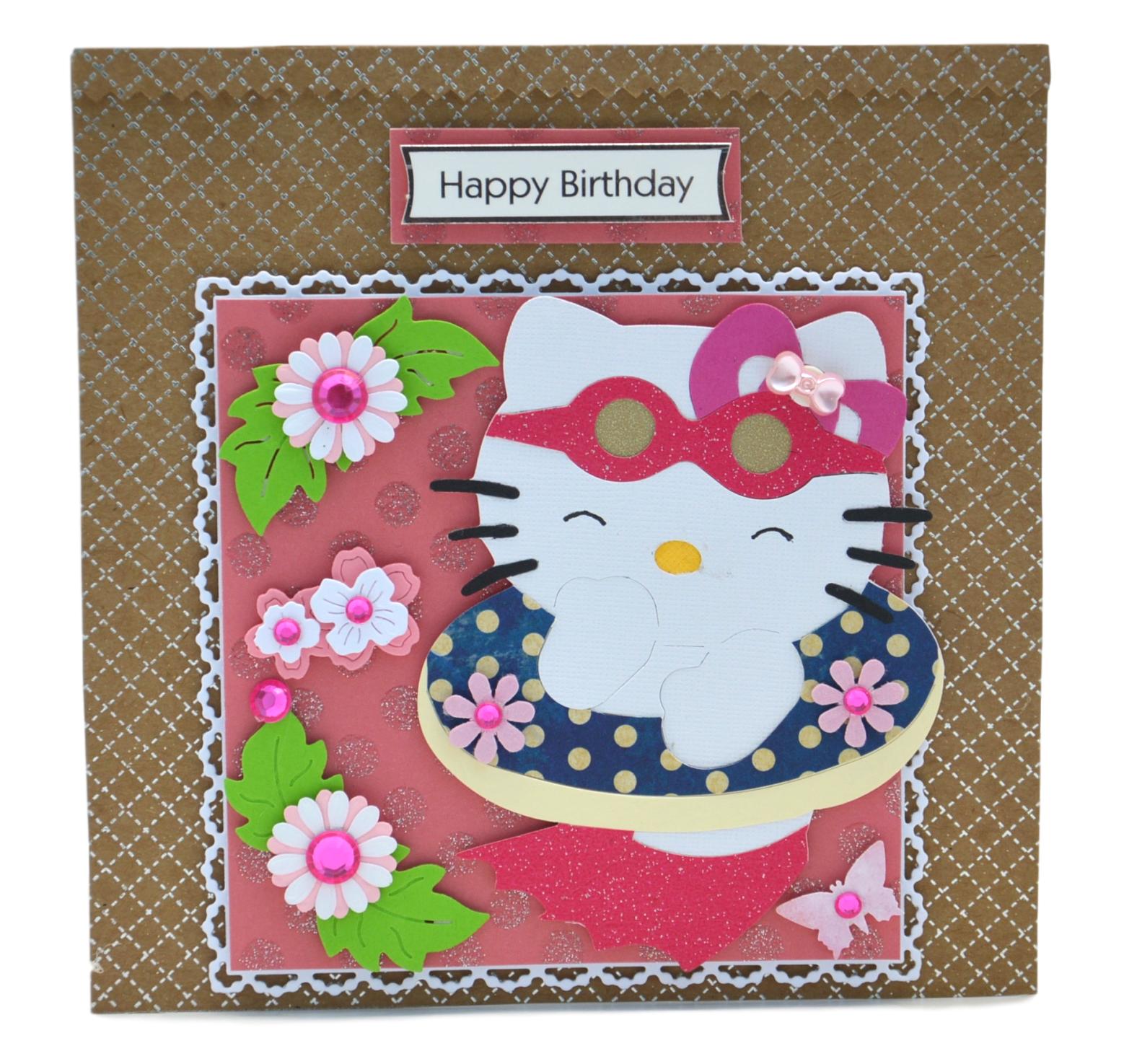 Free Hello Kitty Happy Birthday Coloring Page
