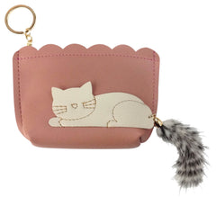 Cat Coin Purses with Fluffy Tails