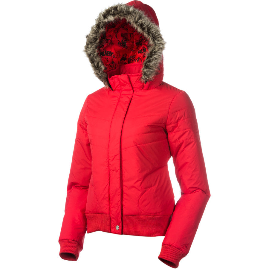 girls red puffer jacket