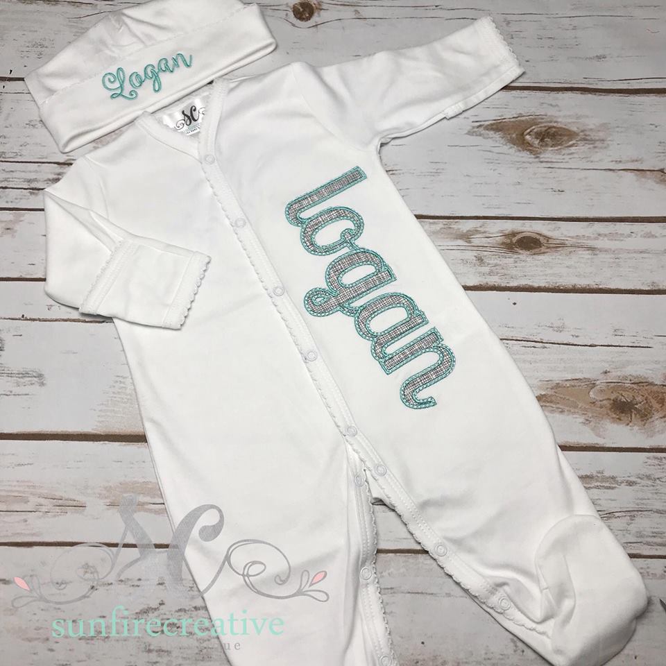 baby boy personalized coming home outfit