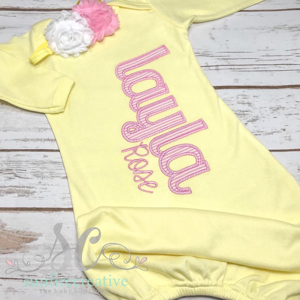 yellow newborn take home outfit