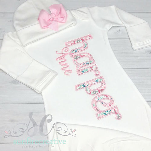 personalized going home outfit for baby girl