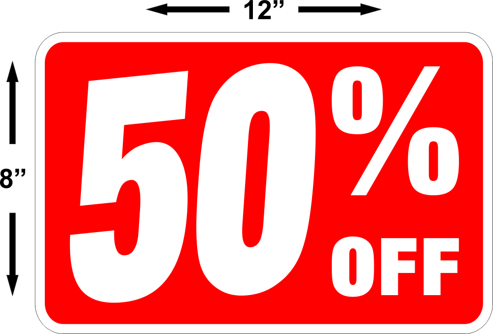 50 Off Sale Sign FREE SHIPPING Sign ScreenYard Signs, Security