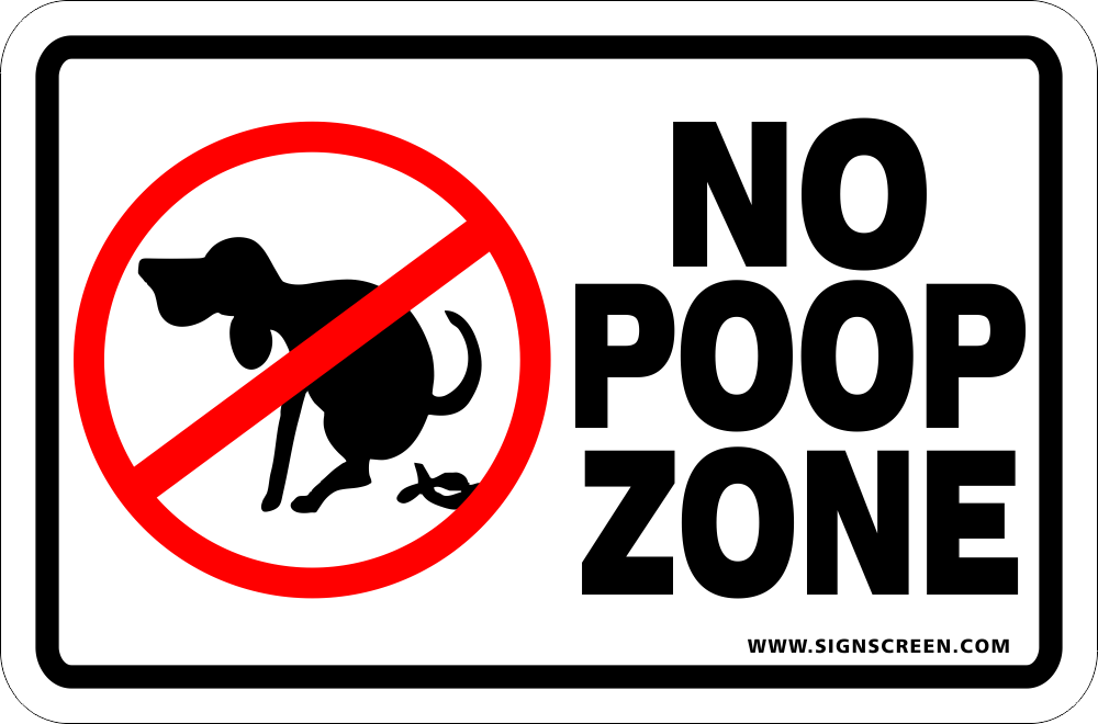 Dog Poop Warning Signs