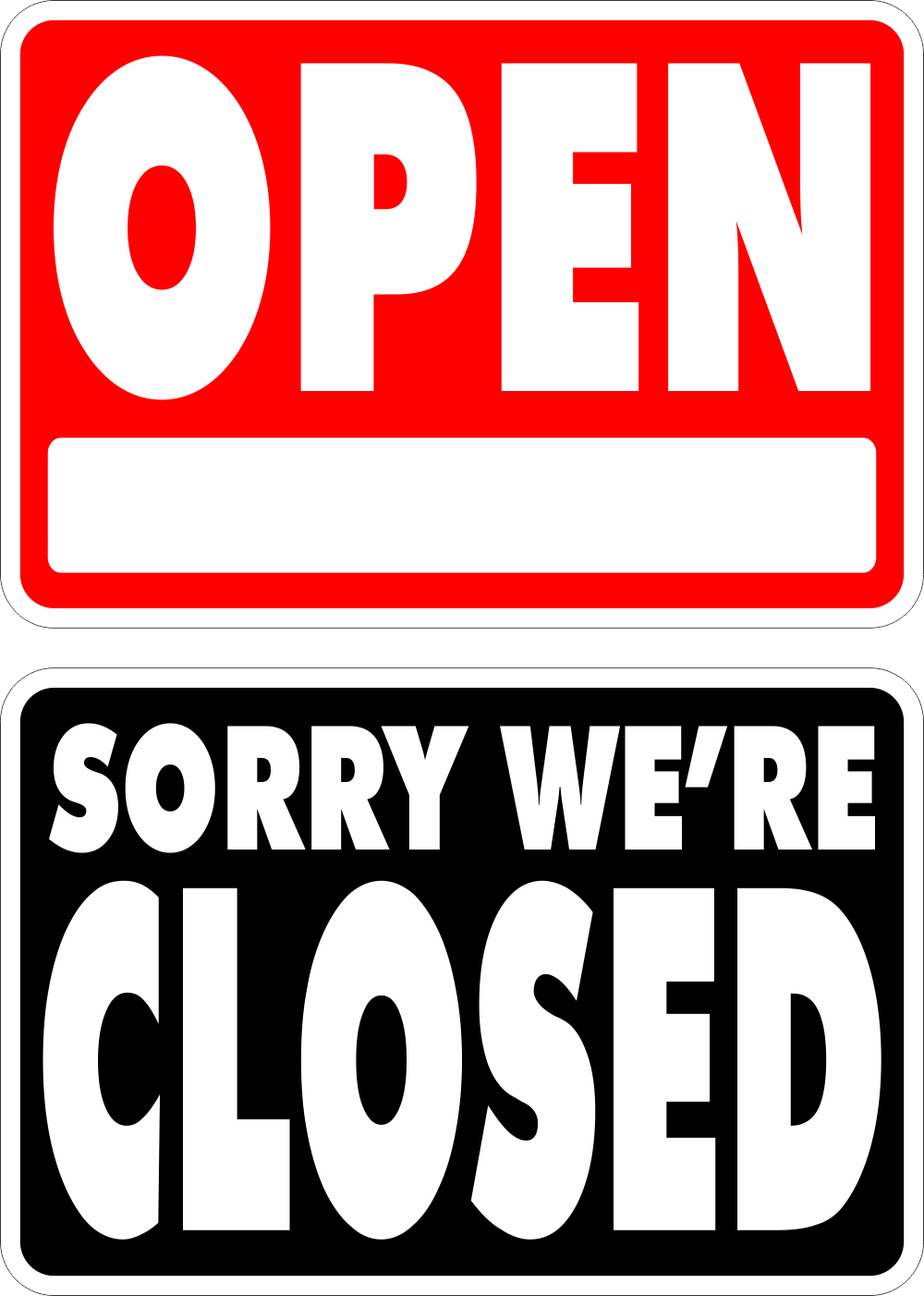 Open/Closed Sign LARGE~FREE SHIPPING | Sign Screen~Yard Signs, Security