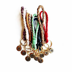 Braided Leather Keychains