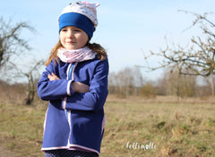 Designersweek - Engelinchen Design - Kinderjacke - Softshelljacke - Jacke - Lisa & Lasse - Mütze - Eulenmütze - Greta - Eule - Nähen - Kinder - Baby - Jersey - Emma & Noah - Swafing - Magic - Softshell - Falzgummi - Glückpunkt.