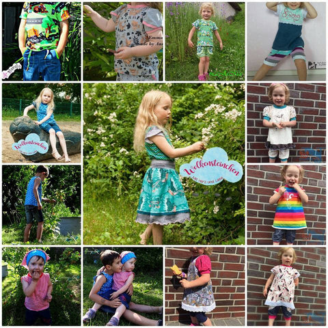 Kombi-eBook - "Sonnenkinder" - Shirt, Tunika, Bluse, Rock, Hose - From Heart to Needle - Nähen - Kinder - Mädchen & Jungen - Glückpunkt.