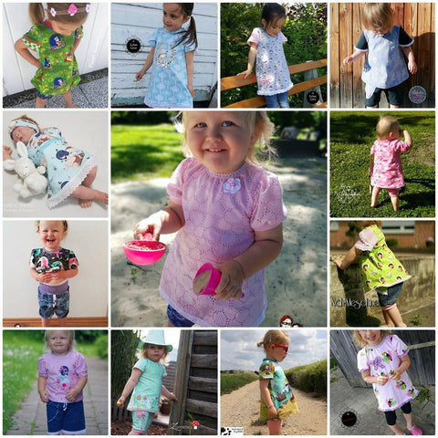 Kombi-eBook - "Sonnenkinder" - Shirt, Tunika, Bluse, Rock, Hose - From Heart to Needle - Nähen - Kinder - Mädchen & Jungen - Glückpunkt.