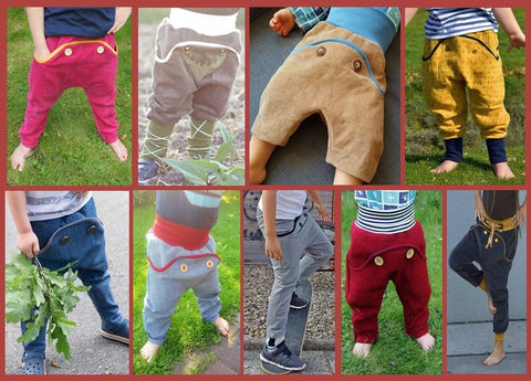 eBook - Hose - Outdoor Knopfbüx Knöpfe - DIY Anleitung Nähen Schnittmuster Schnitt Größe 74-140 draußen Canvas Jeans Cord - Nähen für Jungs & Mädchen - Glückpunkt.