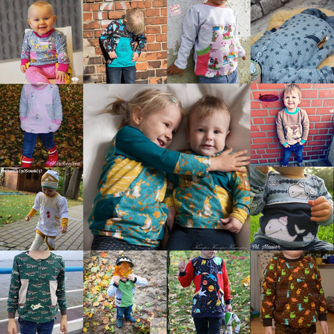 Kombi-eBook - "Lümmel" - From Heart to Needle - Pulli, Hoodie, Hoodiekleid, Pullikleid, Kleid - Nähen für Kinder - Mächen oder Junge - Glückpunkt.