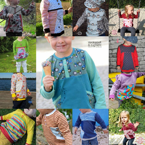 Kombi-eBook - "Lümmel" - From Heart to Needle - Pulli, Hoodie, Hoodiekleid, Pullikleid, Kleid - Nähen für Kinder - Mächen oder Junge - Glückpunkt.